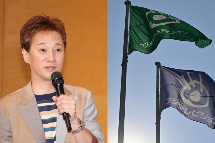 中居氏による性暴力でフジテレビの企業体質も問われることになった（右・時事通信）