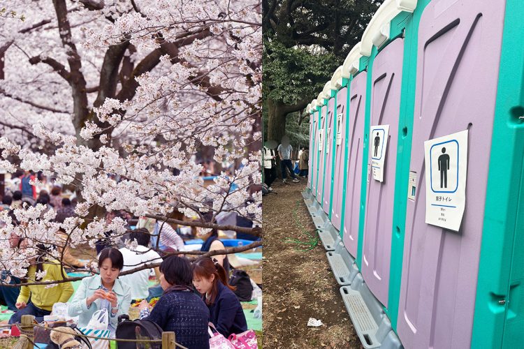 人気のお花見スポット・代々木公園で花見客を困らせる出来事が…（左／時事通信フォト）