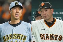 ふたりには共通点も（左から藤川球児・監督、阿部慎之助・監督）