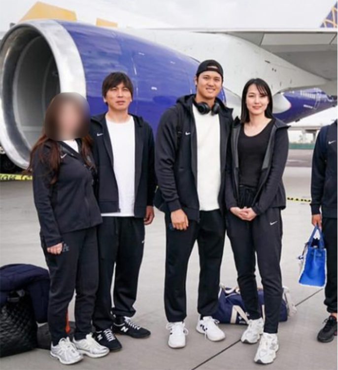 インスタグラムに載せられた大谷・真美子夫妻と水原一平夫妻(現在は削除済)