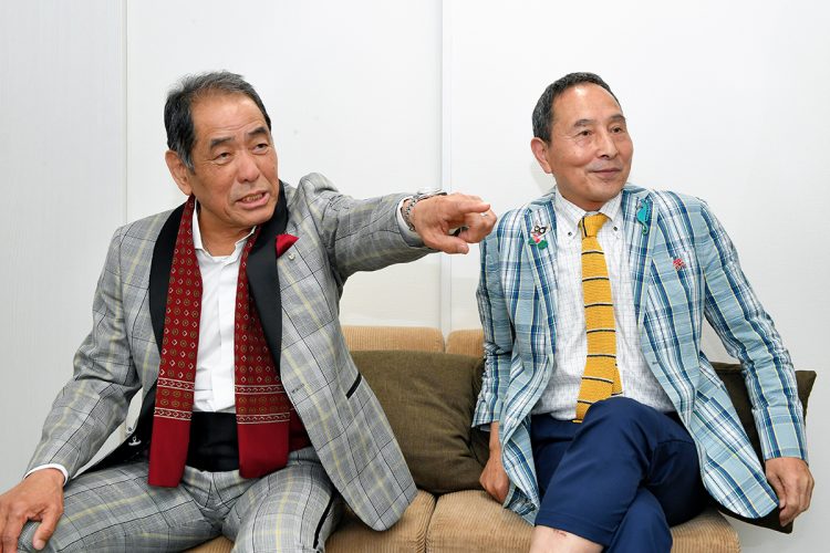漫才へのあふれる情熱を語ったザ・ぼんち(左からぼんちおさむ、里見まさと/撮影=杉原照夫 )