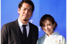 前田健太と早穂夫人(共同通信社)