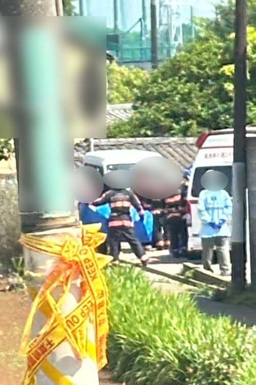 駆けつけた救急車