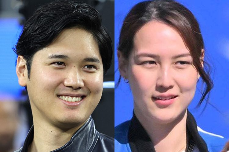 第1子を出産した真美子さんと大谷（／時事通信フォト）