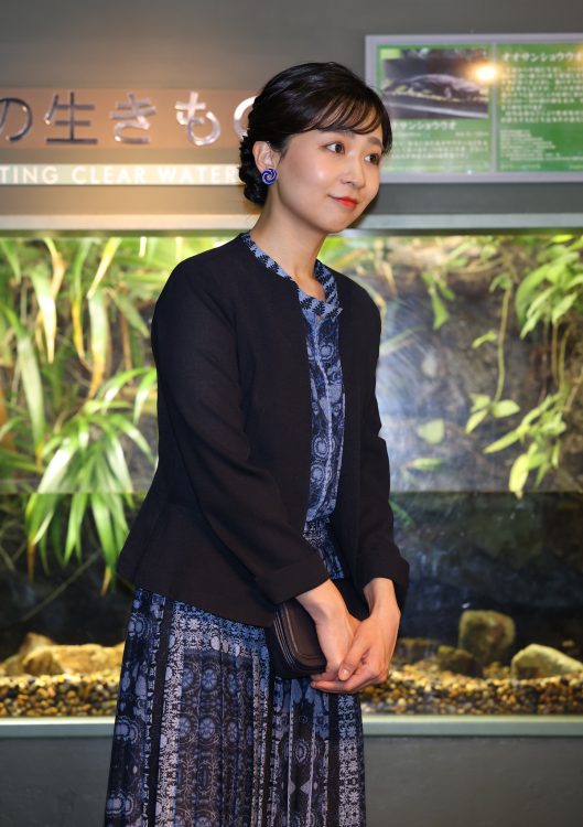 ブラウスとワイドパンツのセットアップをお召しに（2025年5月20日、撮影／JMPA）