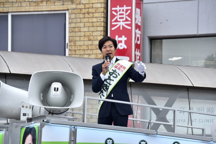 音喜多駿氏は2024衆院選で参議院から鞍替えして東京1区で立候補。比例復活もできずに落選している(2024年10月写真撮影:小川裕夫)