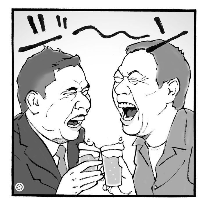 爆笑問題・太田光と玉袋筋太郎が珍しく共演（イラスト／佐野文二郎）