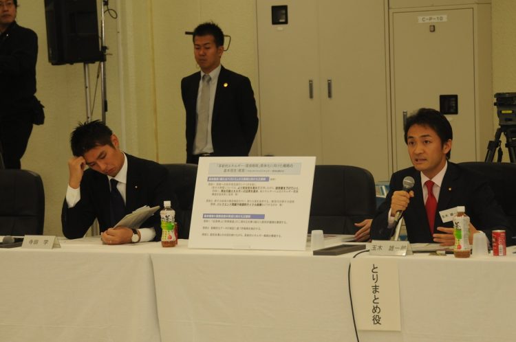 2011年に実施された事業仕分けで、玉木氏はとりまとめ役を務めている(2011年11月撮影:小川裕夫)