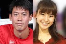 不倫が報じられた錦織圭、妻の元モデル・観月あこ(時事通信フォト/Instagramより)