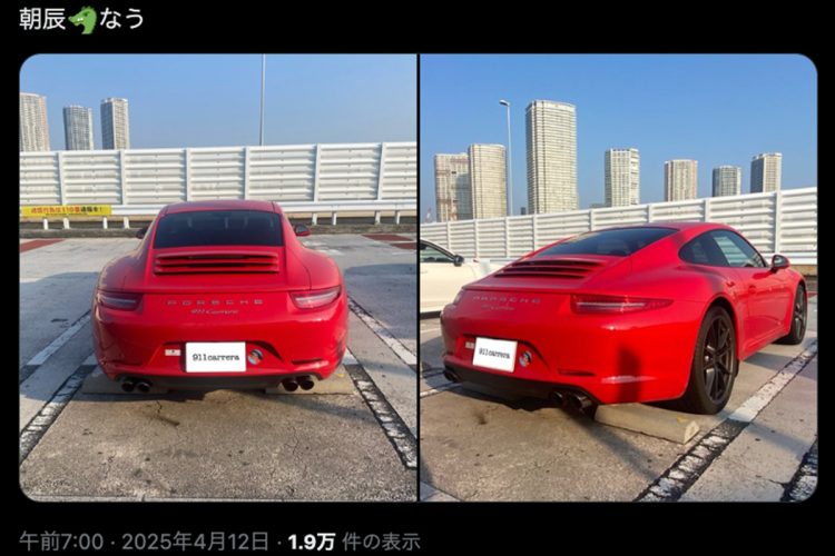 事件当日の朝、辰巳PAに寄っていた(Xより)