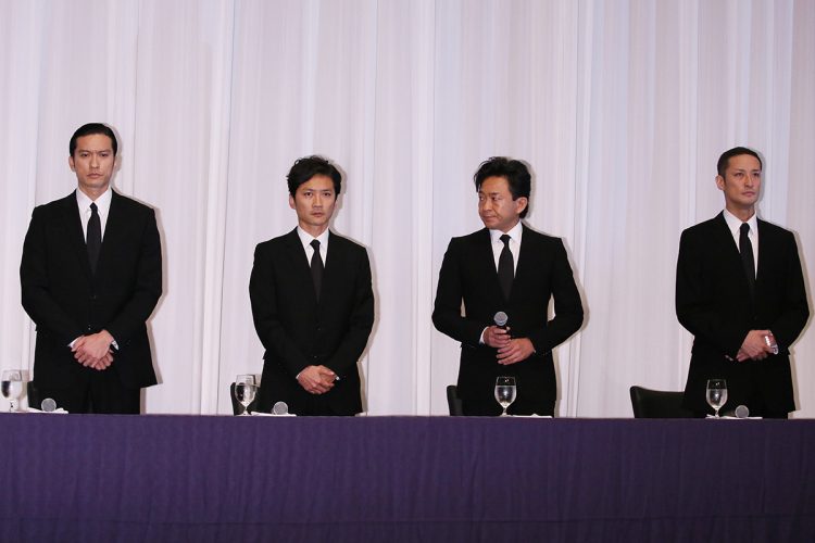 山口メンバーの謝罪会見時(2018年)