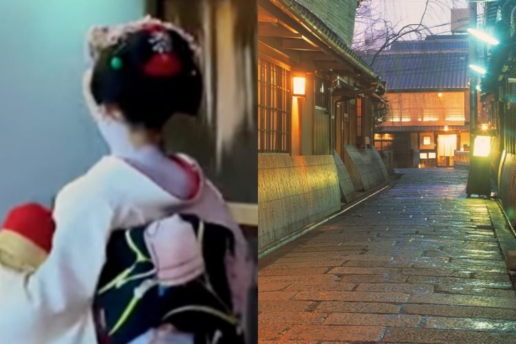 京都祇園で横行するYouTuberによる“ビジネス”とは（左／YouTubeより、右／時事通信フォト）