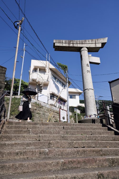 山王神社の一本柱鳥居(長崎県長崎市)