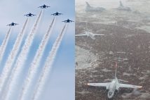 東日本大震災発生時、ブルーインパルスは松島基地を離れていた(時事通信フォト)