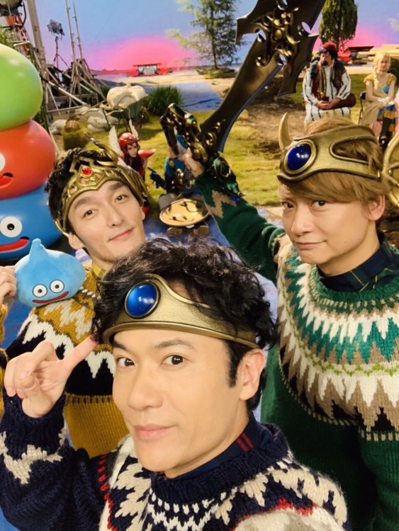 『星のドラゴンクエスト』撮影時の稲垣吾郎、香取慎吾、草彅剛（稲垣吾郎のXより）