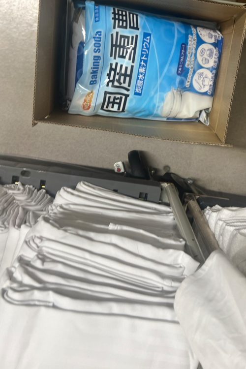 リネン室に重曹が常備されていた(従業員提供)