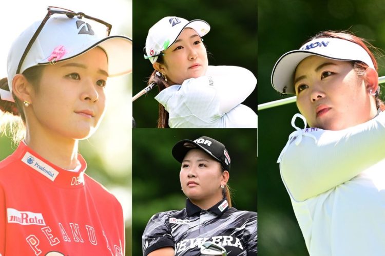 注目の集まる大会に（左から時計回りに川崎、阿部、浅井、小林。写真・Getty Images）