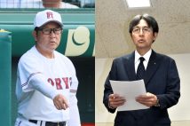 広陵高校の中井哲之監督（左＝産経新聞社）と堀正和校長