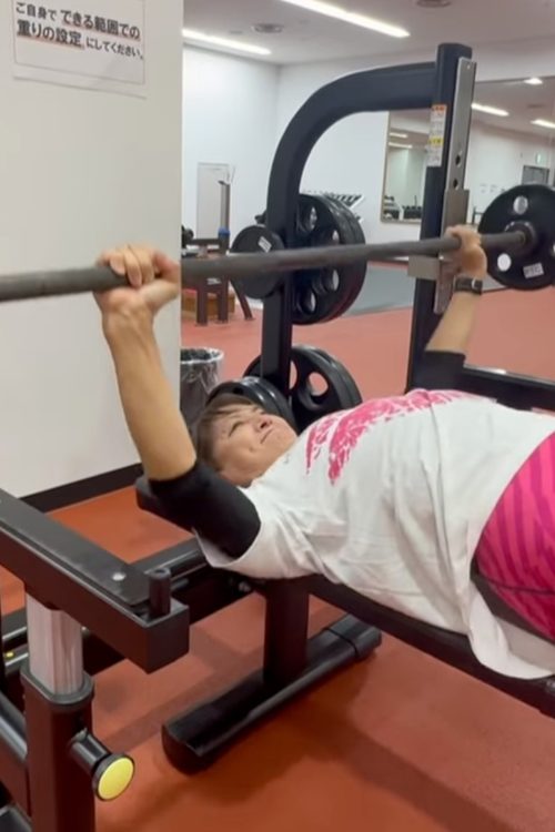 トレーニング中の様子（インスタグラムより）