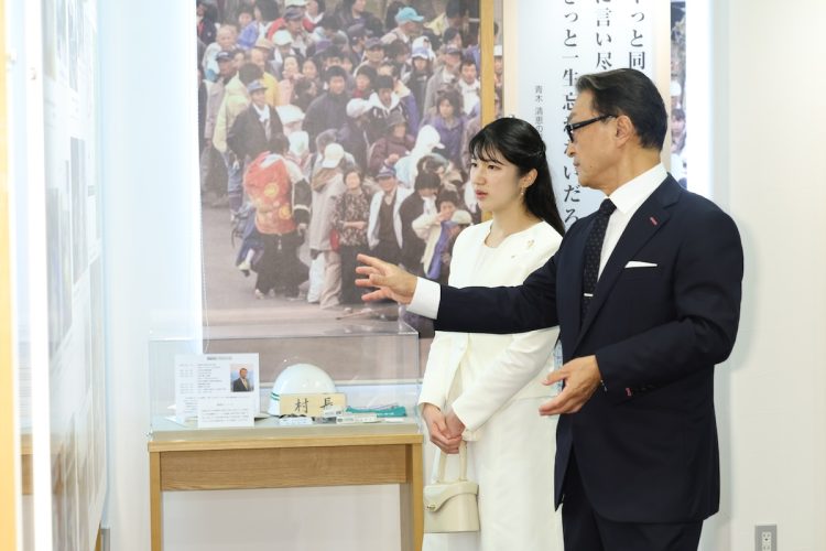 「やまこし復興交流館おらたる」をご視察(2025年9月8日、撮影/JMPA)