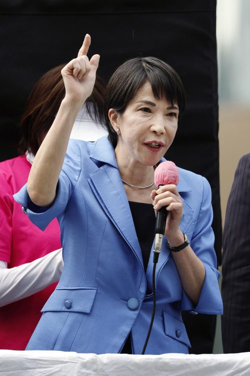 保守派の有力候補と目される高市氏 （共同通信）