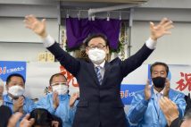 2022年市長選当選時の田中甲・市川市長