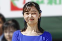 国民スポーツ大会の総合閉会式に出席された佳子さま（10月8日撮影、共同通信社）