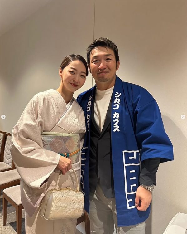 今年の開幕戦では東京に(鈴木誠也のInstagramより)