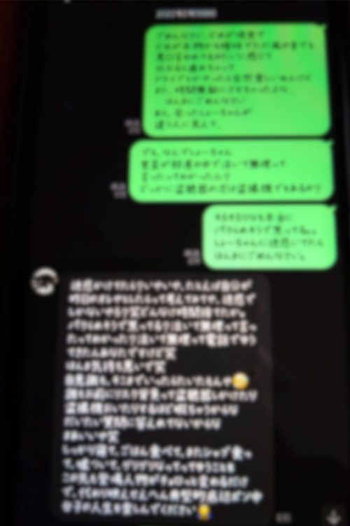 里菜さんのスマホに残るAとのLINEトーク履歴