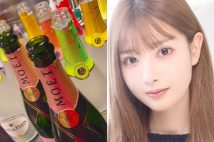 売春防止法違反（管理売春）の疑いで逮捕された池袋のガールズバーに勤める田野和彩容疑者（21）（左・SNSより、右・飲食店サイトより、現在は削除済み）