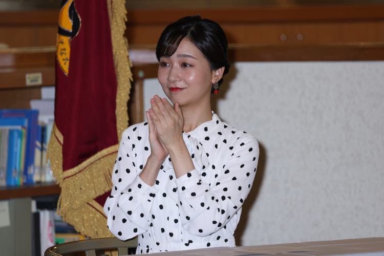 ブラジルに訪問された際にも選ばれたワンピース(2025年10月19日、撮影/JMPA)