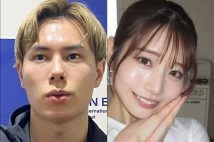 高橋藍の帰国を待ち侘びた人は多い(左は共同通信、右は河北のインスタグラムより)