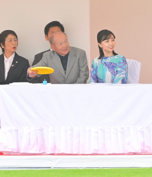 「全国障害者スポーツ大会」の競技会場を訪問された(2025年10月26日、撮影/JMPA)