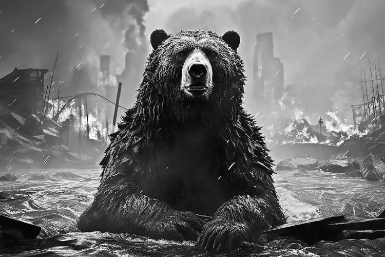 画像生成AIに「アーバン熊2.0」とだけ打ち込んでつくった画像