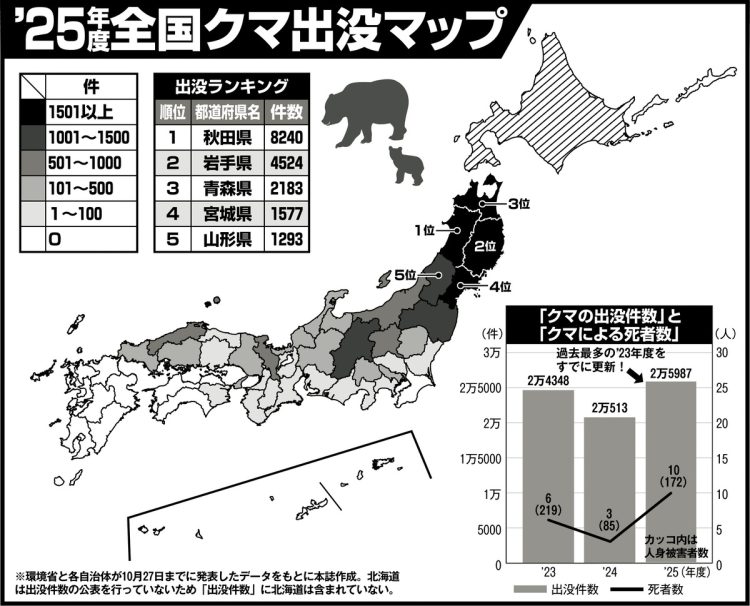 全国クマ出没マップ