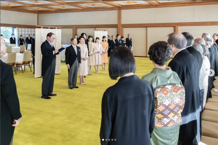 天皇皇后両陛下主催の「茶会」が開催された（2025年11月4日、宮内庁公式Instagramより）