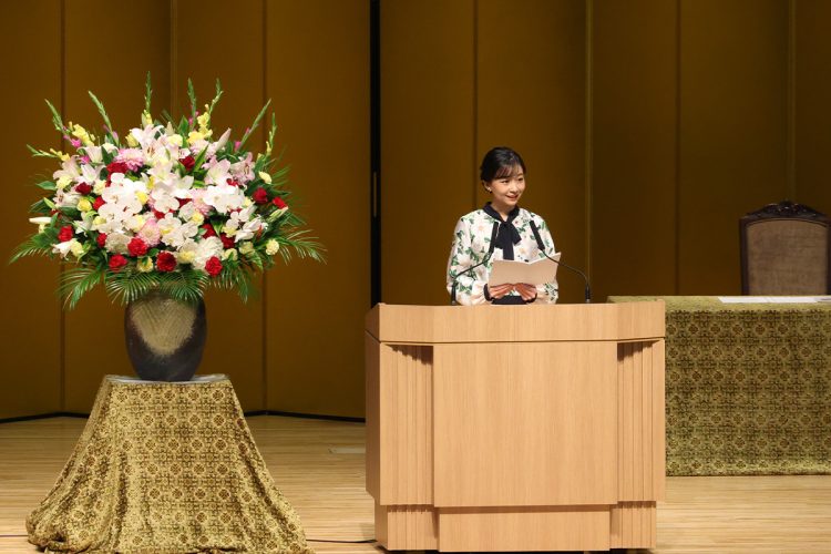 「全国手をつなぐ育成会連合会」に出席された佳子さま（2025年11月9日、写真／JMPA）