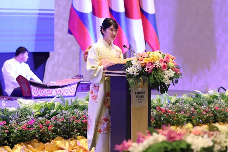 晩餐会では外国訪問で初となる、おことばを述べられた（2025年11月18日、撮影／横田紋子）