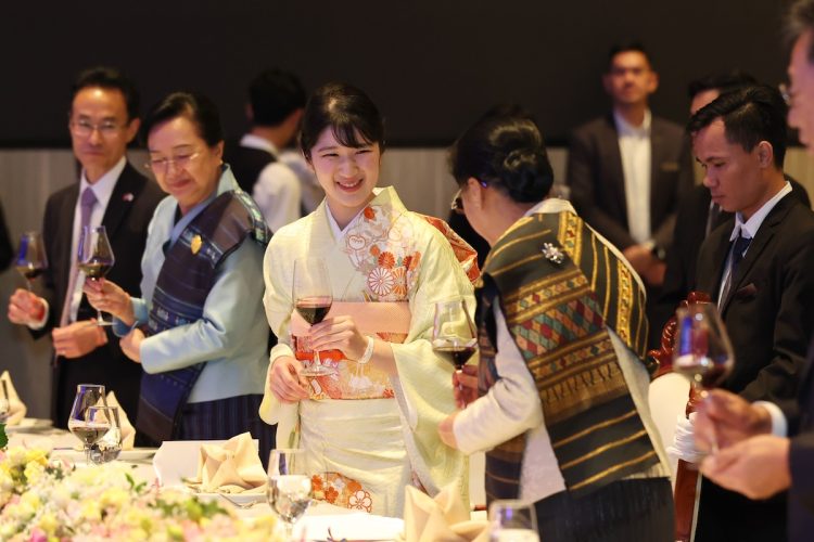 パーニー国家副主席主催の晩餐会に出席された（2025年11月18日、撮影／横田紋子）