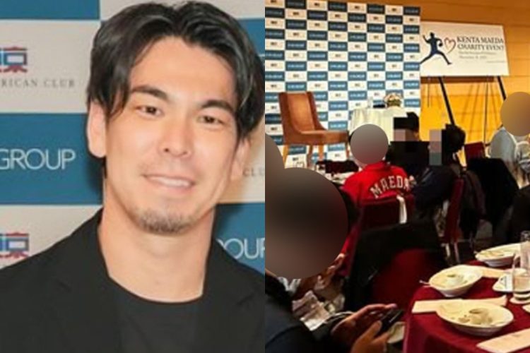 11月16日にチャリティーイベントを開催した前田健太投手（Instagramより）。右は参加者提供