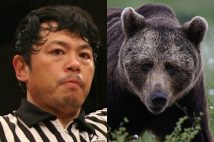 クマ被害で亡くなった笹崎勝巳さん（左・撮影／山口比佐夫、右・AFP＝時事）