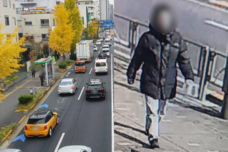 11月24日0時半ごろ、東京都足立区梅島の国道でひき逃げ事故が発生した(読者提供)