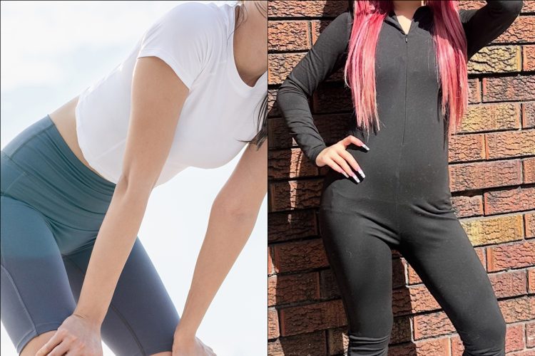 アスレジャースタイルで渋谷を歩く女性に街頭インタビュー（左はGettyImages、右はインタビューに応じた現役女子大生のユウコさん提供）