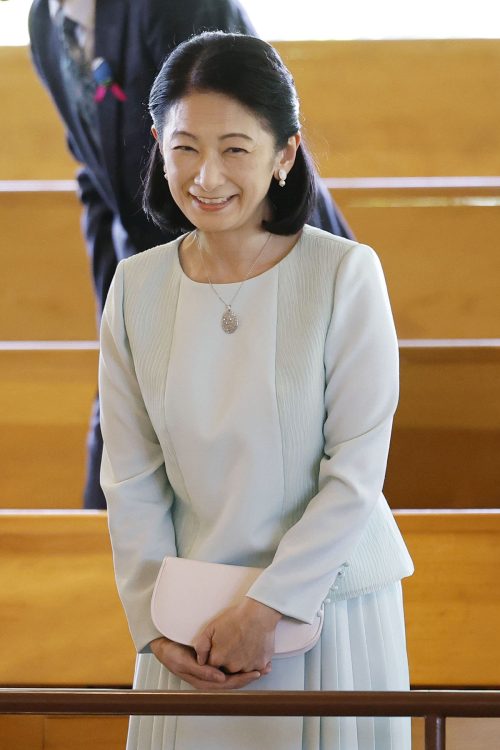 チャリティーコンサートの会場に到着された紀子さま（2025年7月21日撮影、共同通信社）