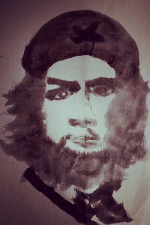 〈5年前の自画像〉の文言とともに投稿されていた絵（本人SNSより）