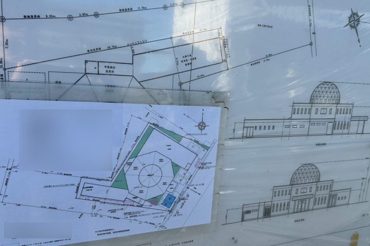 掲示されている設計図