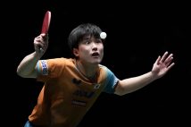 卓球混合団体Ｗ杯決勝・中国－日本／張本智和（ABACA PRESS/時事通信フォト）