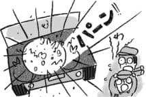 冬はスプレー缶やリチウム電池などによる炎上事故が多発。清掃員は命がけだ(イラスト/はまさきはるこ)